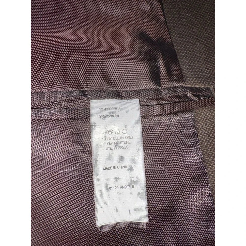 Vintage Calvin Klein Mens Brown Microfiber Soft Sport Coat Blazer Jacket 46L
